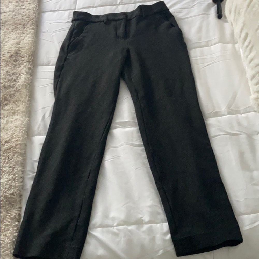 Women columnist ankle mid rise grey dress pants